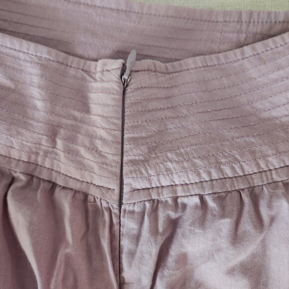 6 MERONA knee length SKIRT lined embroidered pink mauve 100% cotton dusty rose - Picture 9 of 9